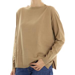 MAGLIA CON SPACCHI CAMMELLO